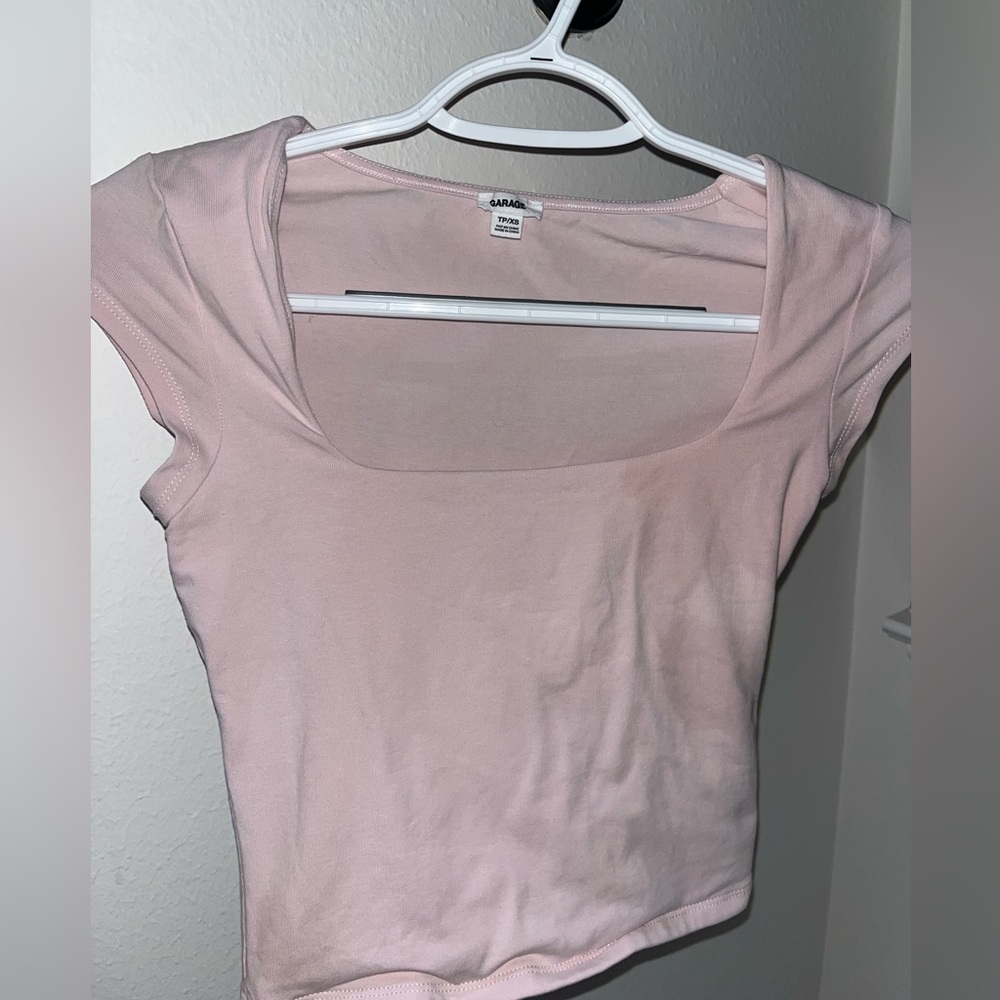 GARAGE square neck tee